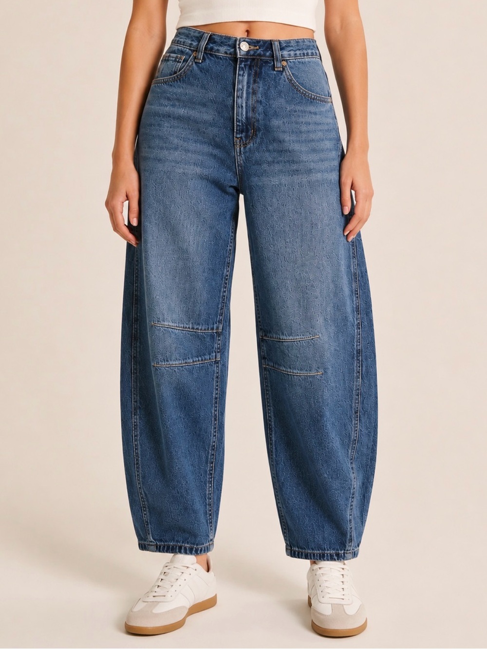 Rewash High Rise Barrel Balloon Leg Jeans Blue Size 1/25